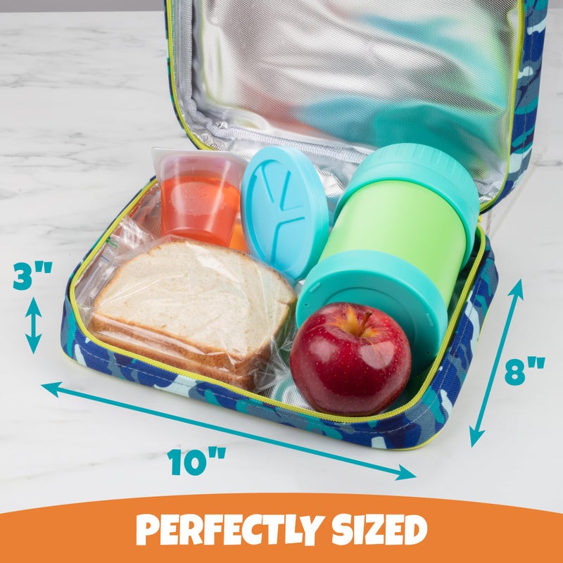 Bentology Insulated Lunch Bag for Kids & Adults- Reusable Thermal Sleeve w Clip on Handle- Easy to Clean Water-Resistant Lunchbox Tote- Mini Cooler Bag for Work School, Picnic, Daycare- Back to School - Image 4